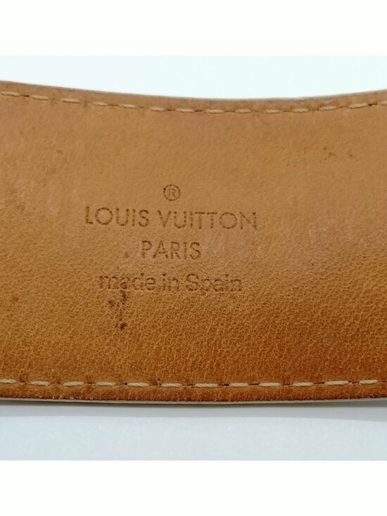 Louis Vuitton Damier Azur LV Initiales Belt Gold Buckle Luxury Designer Belt main image 5
